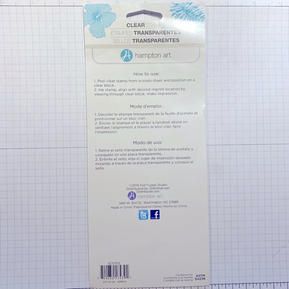 🦩🦩 Hampton Art Layer Tropical Clear Stamp Set - Picture 4 of 8